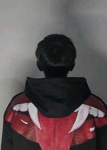 Hand Painted Vampire Lips Hoodie