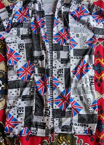 Unique Graphic Print Jacket