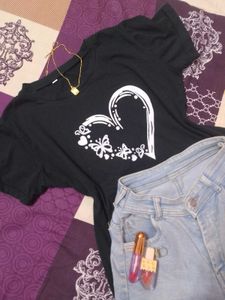 black Korean Style T-shirt