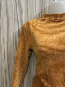 Mustard Velvet Top