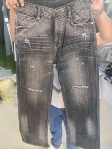 Cristian Dior (Premium)Distressed Gray Jeans
