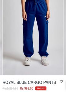 Bonkers Blue Cargo Sweatpants
