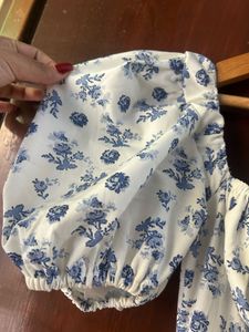 Floral Puff Sleeve Midi Dress