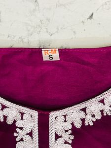 Elegant Purple Embroidered Kurti