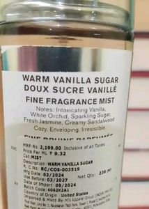 bath and body works warm vanilla sugar mist