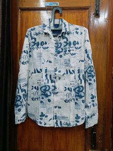 🇳🇿💫🔥 Abstract Print Button-Down Shirt