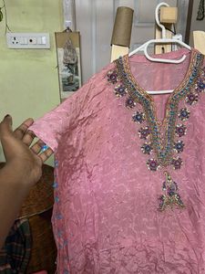 Pink Embellished Tunic Top