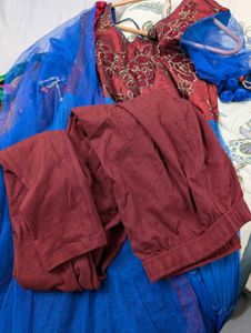 Anarkali Suit With Dupatta And Leggings