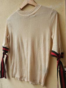 Ribbon Tie Sleeve Top (Women)