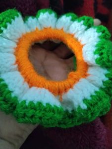 Handmade Tricolour scrunchies