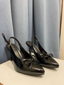 bow slingback stiletto heels