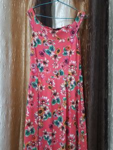 Floral Red Gown