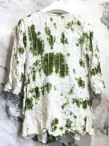 Tie-Dye Embroidered Top