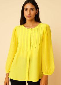 Yellow Puff Sleeve Top