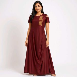 Pre Loved Mauve Front Flowing Gown