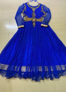 Royal Blue Embellished Anarkali