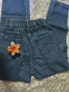 Blue Denim Cargo Pants