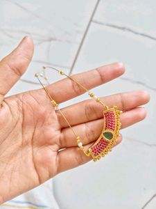 Invisible chain + 3pairs of earing studs