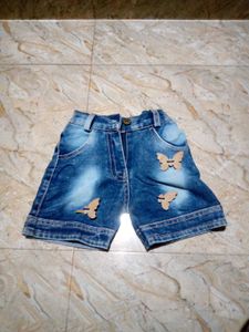Butterfly Denim Shorts