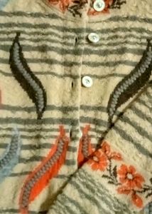 Vintage Floral Embroidered Cardigan