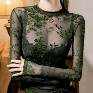 Floral Mesh Top