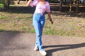 Pink Puff Sleeve Top