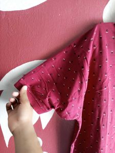 Lois Polo Shirt - Burgundy Patterned