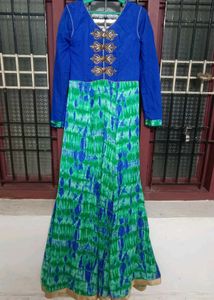 Blue &amp; Green Maxi Dress