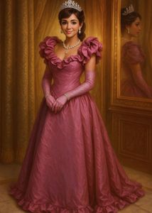 Elegant Birthday Barbie Princess Ethnic Gown