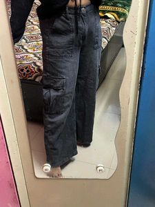 Trendy Black Cargo Pants