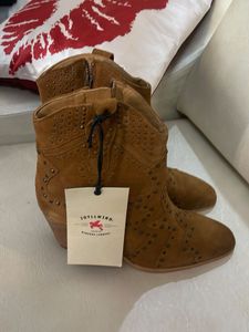 Suede Studded Ankle Boots