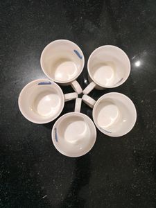 5 Tea ☕ Cups 🍵 Ceramic Made &amp; In Good Condition