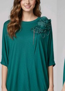 sale🎊🎄🎆🎉Elegant Green Floral Top