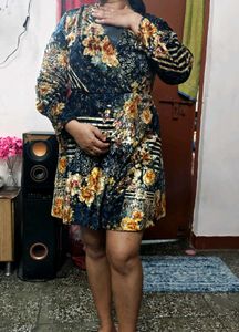 Zara New with tag Mini Flared Velvet Dress