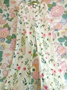 Floral Bootcut Trousers For Women