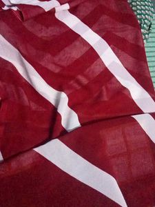 Red and White Striped Fabric