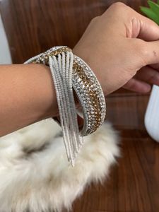 Gold Tone Rhinestone