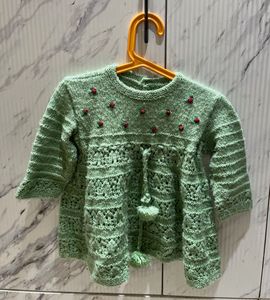 Hand Knitted and Embroidered Dress