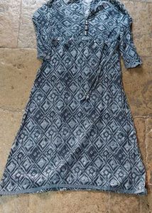 Grey Patterned kurti