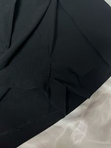 Mini Black Skirt With Slit And Shorts