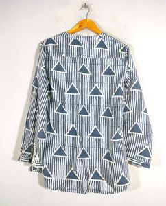 Grey And White Triangle Print Tunics (Women&#39;s)