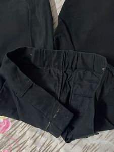 Black Straight Leg Trousers