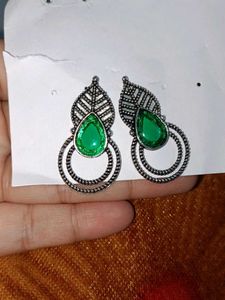 Green Stone Earrings