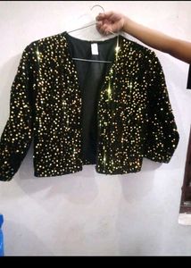 Black,Golden Party Jacket