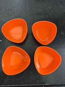 Orange Triangle Dishes (Set of 4)
