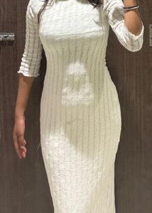 Elegant White Midi Dress