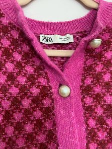 Zara Tweed-Style Knit Cardigan