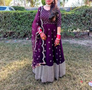 Lehnga Set Purpule Double Shaded