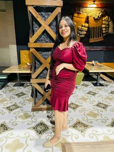 Burgundy Bodycon Mini Dress