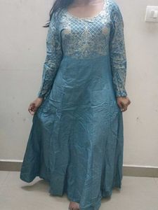 Negotiable Teal Embroidered Salwar Kameez